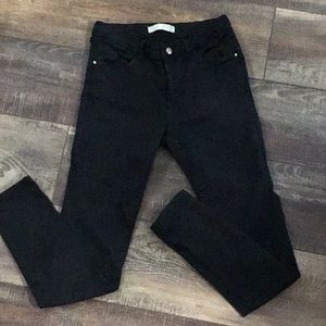 Zara denim black pant size 2